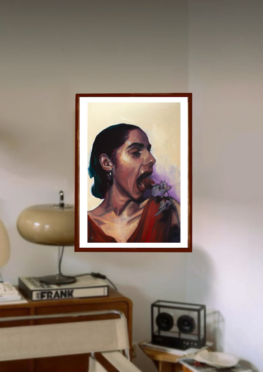 Deep red frame