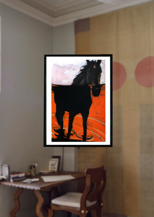 Matte black frame